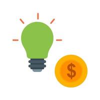 Convert Idea into Money Flat Multicolor Icon vector