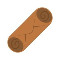 Cannoli Flat Multicolor Icon vector