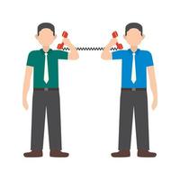 Business Communication Flat Multicolor Icon vector