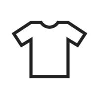Plain T Shirt Line Icon vector