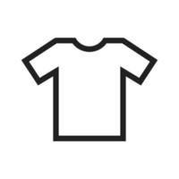 Plain T Shirt Line Icon vector