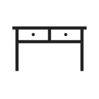 Table with Drawers I Line Icon vector