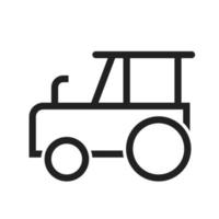 icono de línea de tractor vector