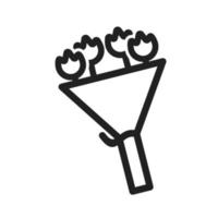 Bouquet II Line Icon vector