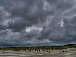 summer evening at the beach of Juist photo