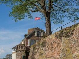 the city of Rees at the rhine river photo