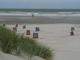 tiempo de verano en la playa de juist foto