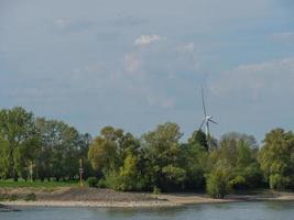 the river rhine and the city of Rees photo