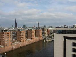 the city of Hamburg at the river elbe photo