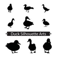 vector gratis para arte de silueta patito