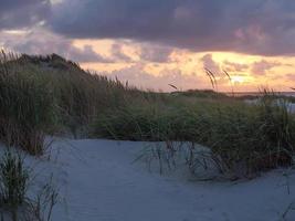 summer evening at the beach of Juist photo