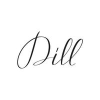 Inspirational handwritten brush lettering dill. Vector calligraphy illustration isolated on white background. Typography for banners, badges, postcard, tshirt, prints, posters.
