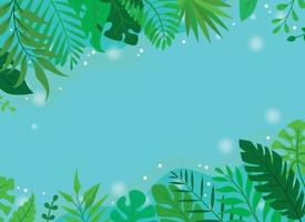 Beautiful summer background with palm leaves. vector