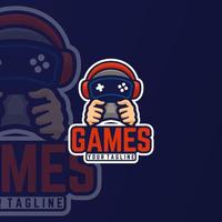 Game console cartoon mascot logo template vector