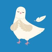 Dove of peace vector illustration, Russian-Ukranian conflict, no war in Ukraine