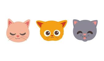 Cat muzzle cat face simple vector illustration