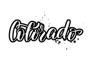 pincel inspirador escrito a mano con letras colorado. ilustración de caligrafía vectorial aislada sobre fondo blanco. tipografía para pancartas, insignias, postales, camisetas, impresiones, carteles. vector