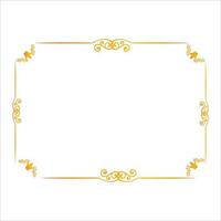 golden pattern photo frame design, photo frame design with the golden colour vector