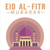 Eid Al-Fitr Mubarak golden text effect, Eid Mubarak celebration, Holy festival of muslim, muslim mosque, Multicolor shade, purple, golden text effect, golden. vector