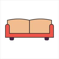 sofa isolated on white background, furniture icon on a white background, Sofa furniture isolated vector