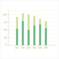 diseño de elementos infográficos, gráfico de negocios abstracto, plantilla infográfica de gráfico de barras de colores neutros, vector, ilustración, diseño. vector