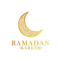 Ramadan Kareem cover, Ramadan Mubarak background, template design element, Vector illustration, Ramadan Kareem theme. Vector card with moon and lettering. Hand drew illustration with a crescent.