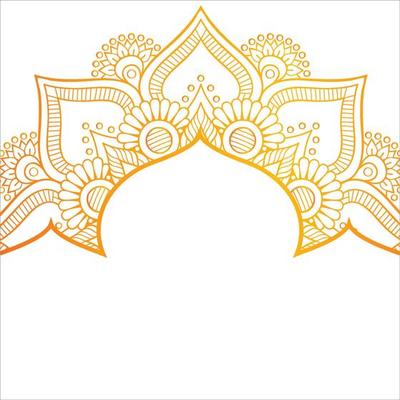 Arabic gold pattern, golden mosque door with Islamic pattern for Ramadan Kareem, Eid Al Adha greeting design minimalist style with Arabic calligraphy on white background