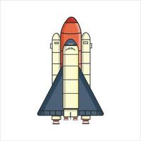 space exploration space shuttle icon cartoon vector illustration graphic design, Space Shuttle filled outline icon, transport and space vehicle, rocket sign vector graphics