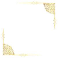 golden pattern photo frame design, photo frame design with the golden colour vector