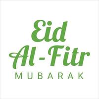 Beautiful Eid Al-Fitr Mubarak Green text effect on White background, Muslim Festival Eid Al-Fitr beautiful Text effect, Eid Al-Fitr, Green. vector