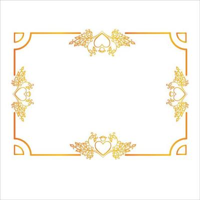 golden pattern photo frame design, photo frame design with the golden colour