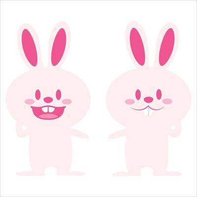 Cute Easter Bunnies Template, Happy Easter Bunnies Cute Illustration, Easter Bunnies Happy Easter Vector Design, Illustration of Happy Easter Bunnies Vector, Pink Easter Bunnies Happy Easter Design.