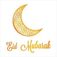 Eid Mubarak. Ramadan Kareem, the Gold moon. Islamic geometric ornament. Arabic background. Hand-drawn calligraphy. Religion Holy Month. Cover, banner. Eid Mubarak. Vector illustration. EPS 10
