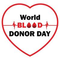 World Blood Donor Day vector illustration with black and red text effect inside red love shape, red love shape, text effect, red, black, blood.