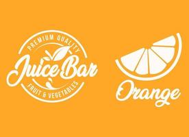 plantilla de diseño de logotipo de barra de jugo y fruta fresca. vector