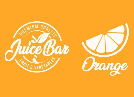 Juice logo fresh drink brand Royalty Free Vector Image