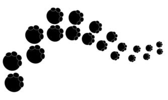 path and trail of elephant tracks moving away animal footprint pattern, footprint silhouette vector