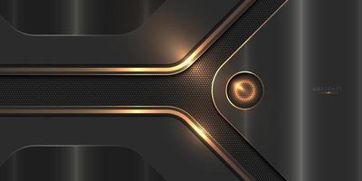 Abstract modern black and gold luxury background vector