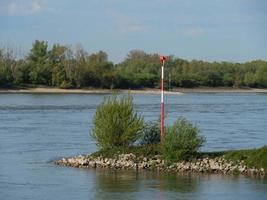 the river rhine and the city of Rees photo