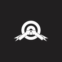 circle target motion arrows symbol logo vector