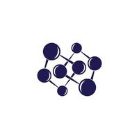 chain dots points flat geometric simple design logo vector