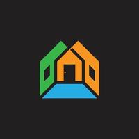 vector de logotipo de diseño colorido geométrico de pintura interior de casa