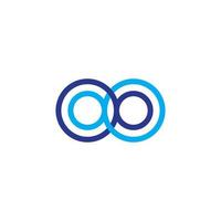linked circle overlap colorful logo vector