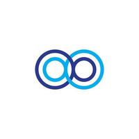 linked circle overlap colorful logo vector