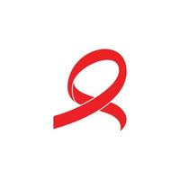 red ribbon motion 3d design vector fit for logo decoration