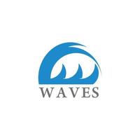 simple geometric waves motion design vector fit for surfing product