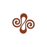 abstract spiral loop chocolate jam symbol vector