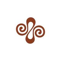 abstract spiral loop chocolate jam symbol vector