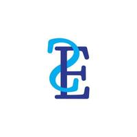 vector de logotipo de símbolo de diseño simple vinculado de letra 2e