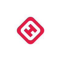 letter h square abstract geometric simple logo vector